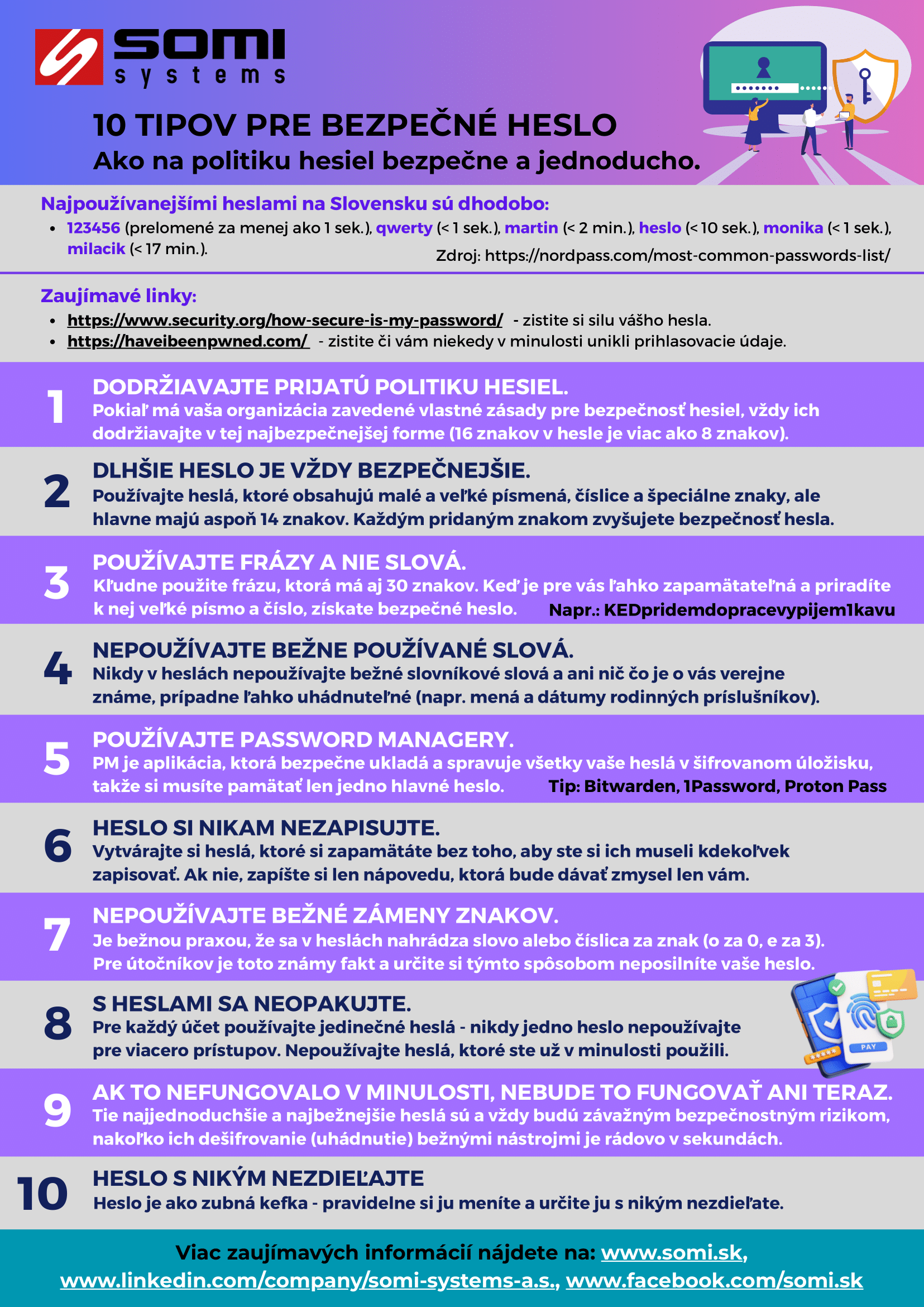10 tipov pre bezpečné heslo